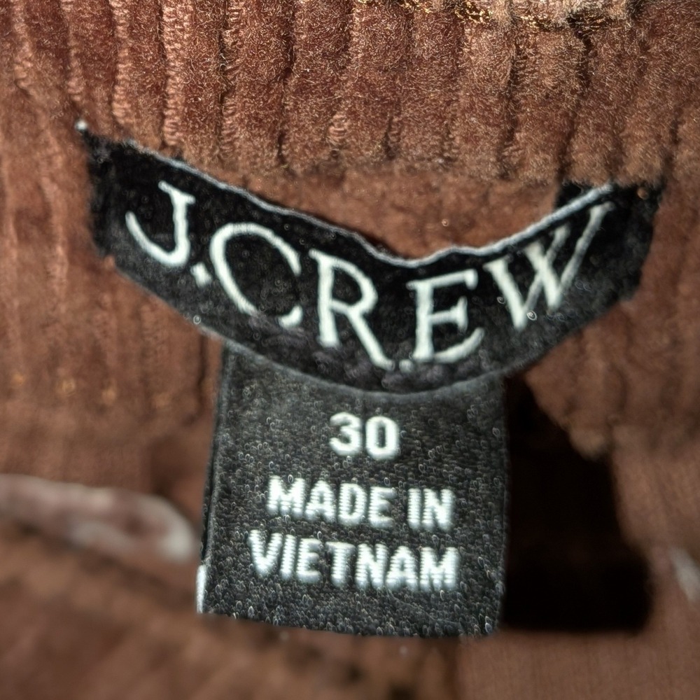 J.Crew Brown Corduroy Flare Leg Pants High Rise Womens Size 30 $158 NWT Flaw - Picture 4 of 11